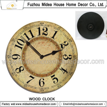 Distressed Wood Wall Clock Design